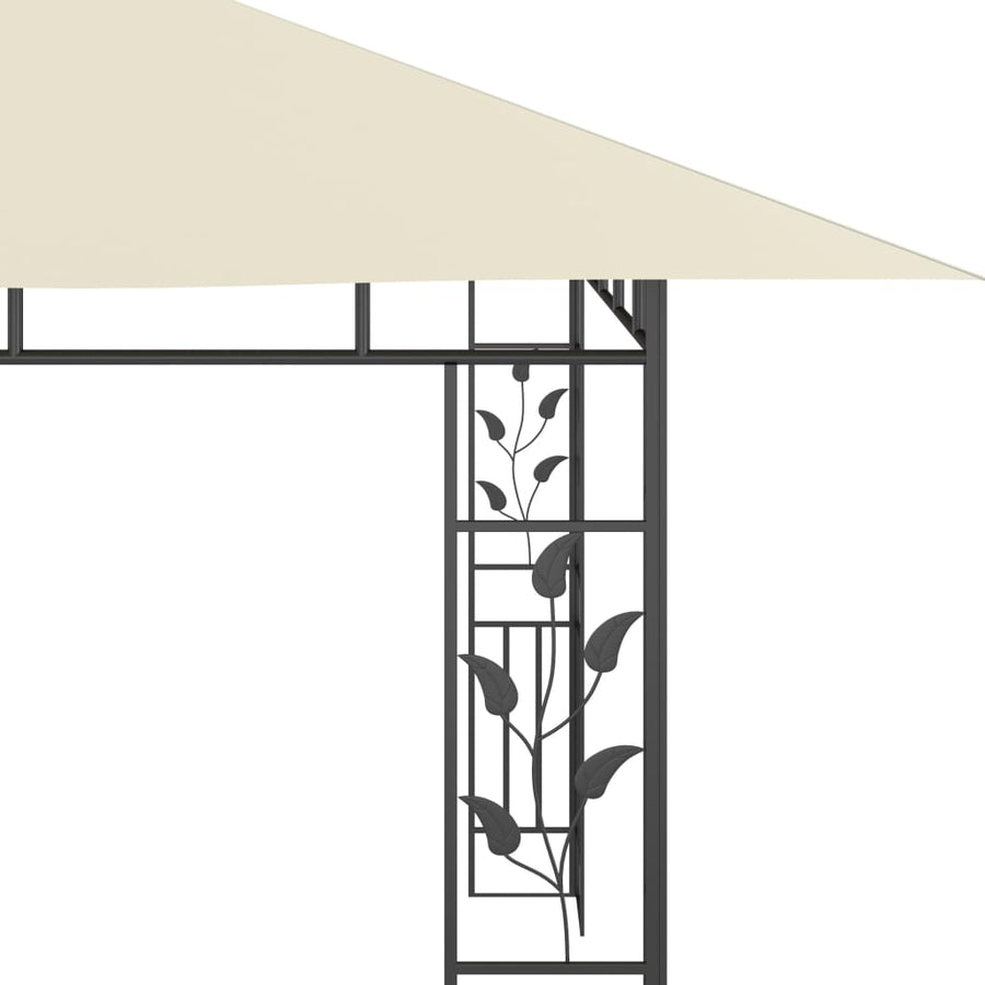 Prieel Met Klamboe 180 G/M² 4X3X2,73 M 4 x 3 x 2.73 m Crème