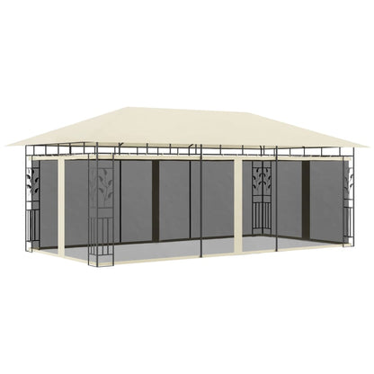 Prieel Met Klamboe 6 x 3 x 2,73 m Crème