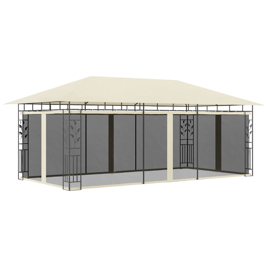 Prieel Met Klamboe 6 x 3 x 2,73 m Crème