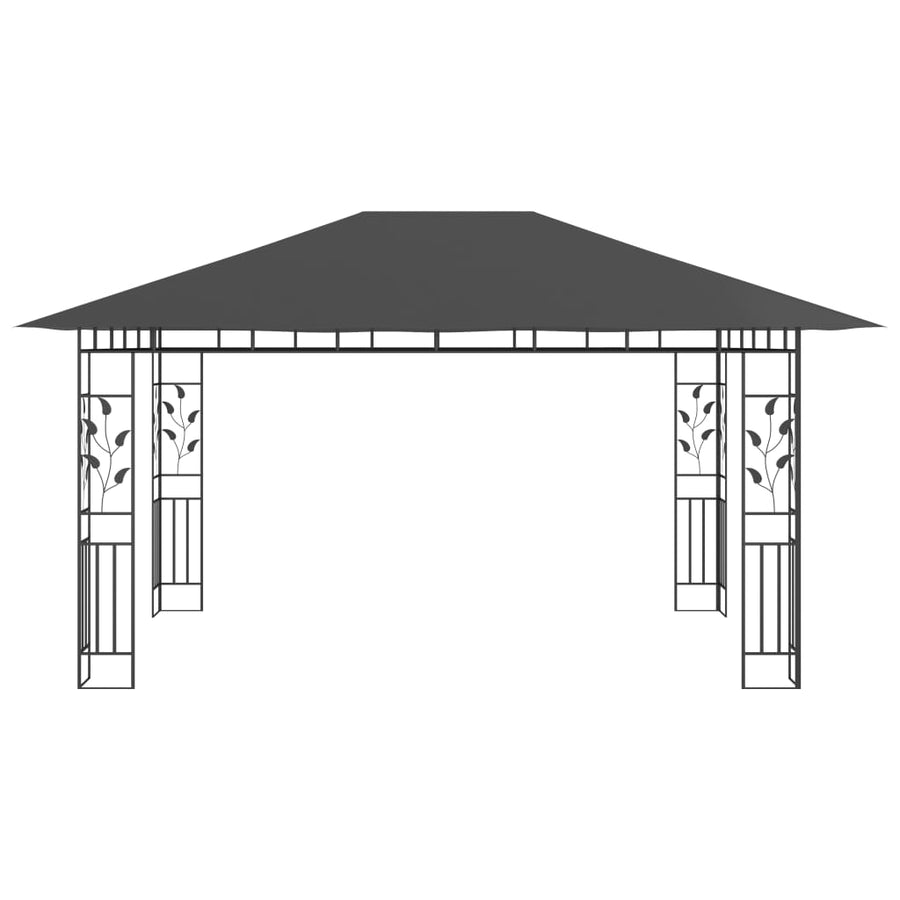 Prieel Met Klamboe 180 G/M² 4X3X2,73 M 4 x 3 x 2.73 m Antraciet