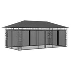 Prieel 6x3x2,73 m antraciet met klamboe