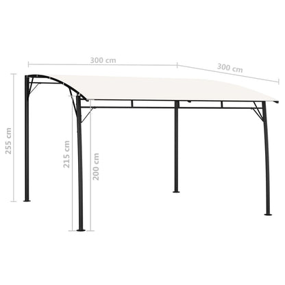 Zonneluifel 3X3X2,55 M Kleurig 3 x 3 x 2.55 m Crème