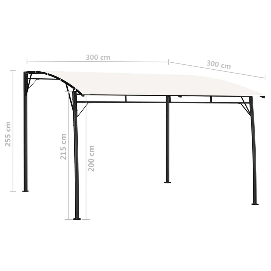 Zonneluifel 3X3X2,55 M Kleurig 3 x 3 x 2.55 m Crème