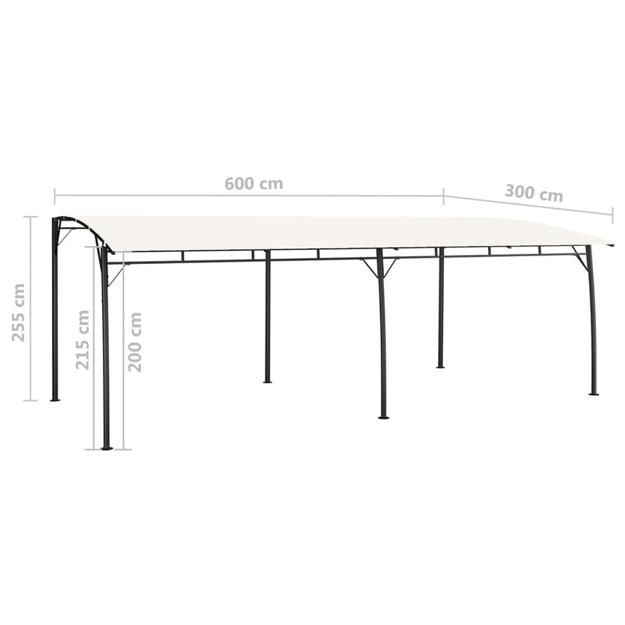 Zonneluifel 6X3X2,55 M Kleurig 6 x 3 x 2.55 m Crème