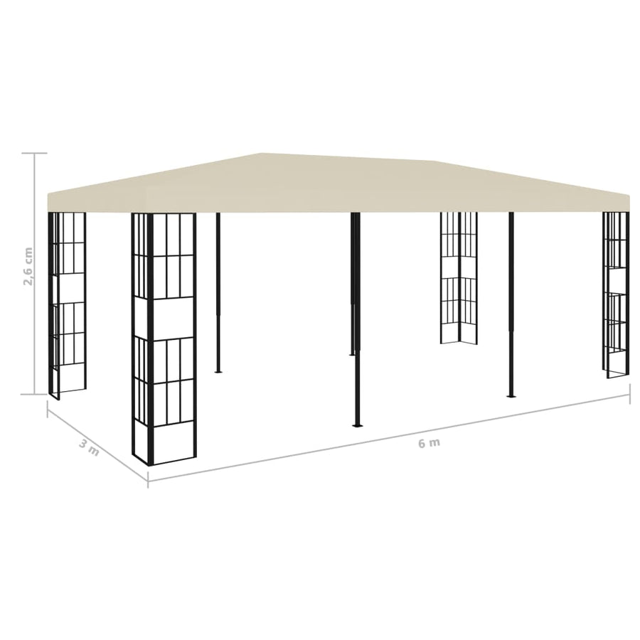 Prieel 3 x 6 m Crème