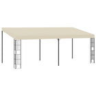 Wall gazebo 3x6 m cream fabric