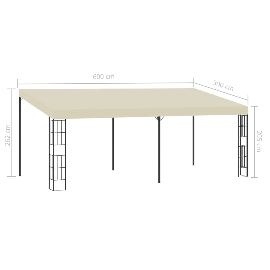 Wandprieel Stof Kleurig 3 x 6 m Crème