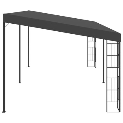 Wandprieel 3x6 m stof antracietkleurig