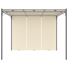 Tuinprieel Met Zijgordijn 3X3X2,25 M 3 x 3 x 2.25 m Crème