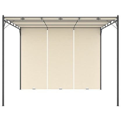 Tuinprieel Met Zijgordijn 3X3X2,25 M 3 x 3 x 2.25 m Crème
