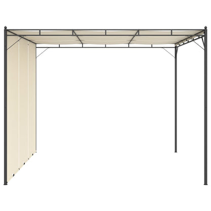 Tuinprieel Met Zijgordijn 3X3X2,25 M 3 x 3 x 2.25 m Crème