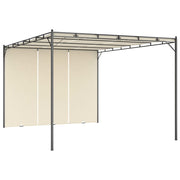 Tuinprieel 4x3 m crème met zijgordijn