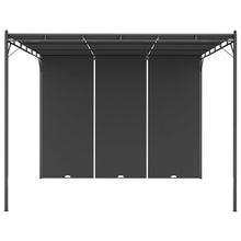 Tuinprieel Met Zijgordijn 3X3X2,25 M 3 x 3 x 2.25 m Antraciet