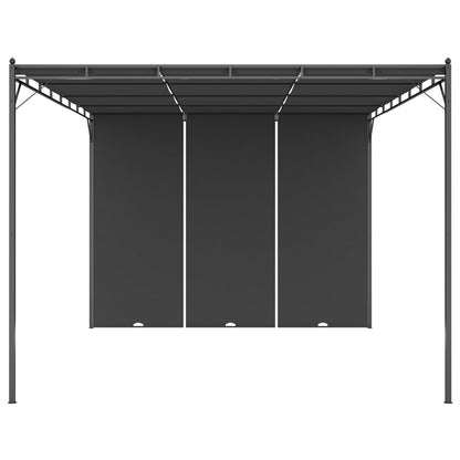 Tuinprieel Met Zijgordijn 4X3X2,25 M 4 x 3 x 2.25 m Antraciet