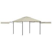 Gazebo with retractable roofs 180 gsm 3x3x2.75 m cream