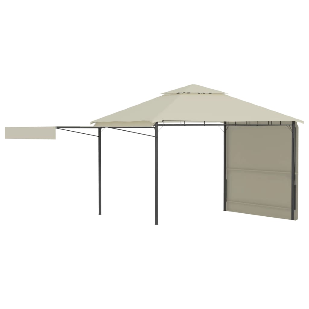 Prieel Met Uitschuifbare Daken 180 G/M² 3X3X2,75 M Crème