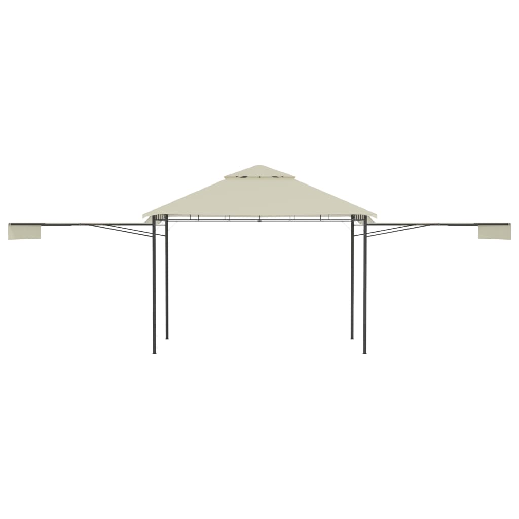 Prieel Met Uitschuifbare Daken 180 G/M² 3X3X2,75 M Crème