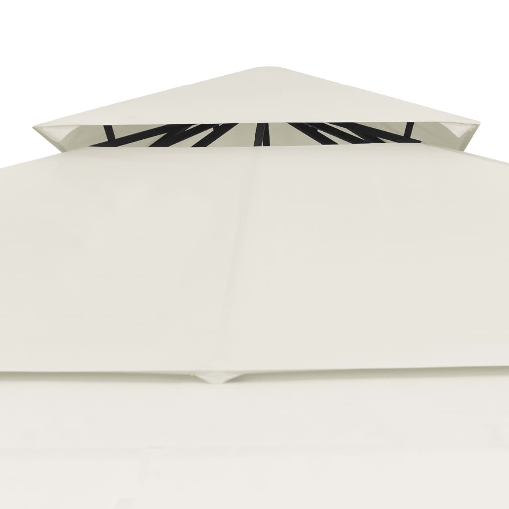 Prieel Met Uitschuifbare Daken 180 G/M² 3X3X2,75 M Crème