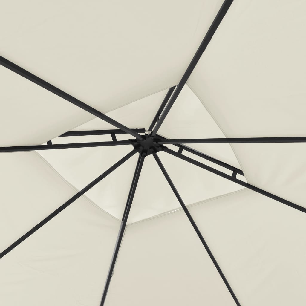 Prieel Met Uitschuifbare Daken 180 G/M² 3X3X2,75 M Crème