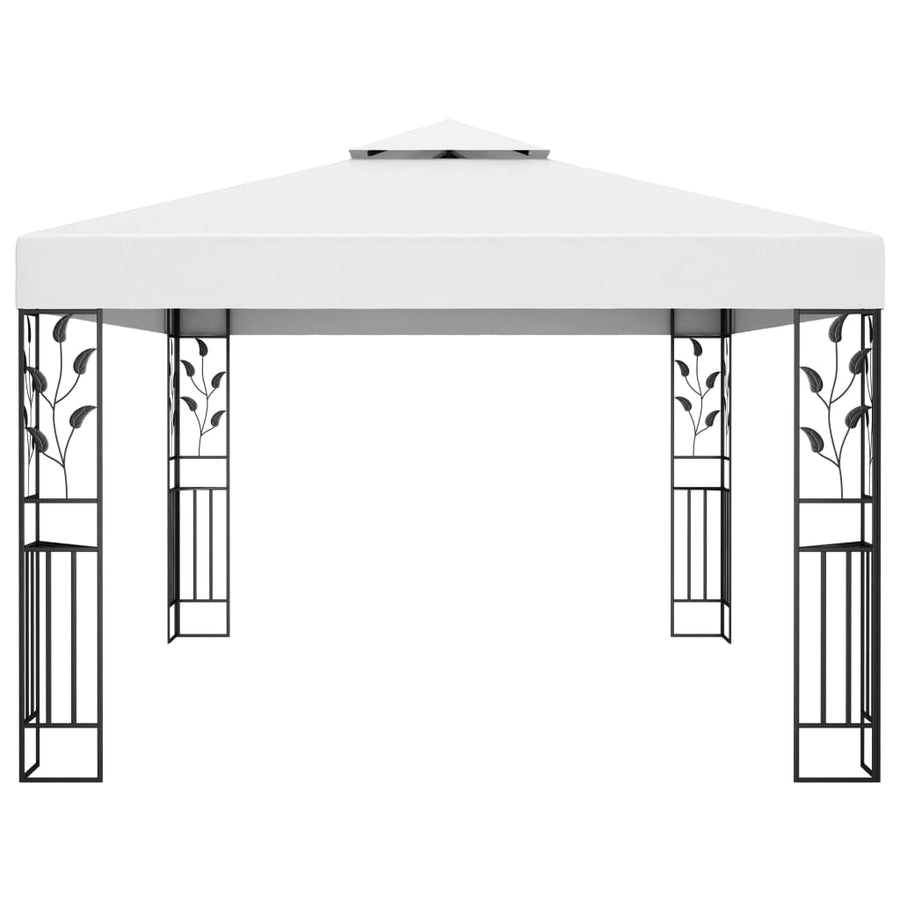 Prieel Met Dubbel Dak 3X4 M Wit