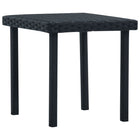 Tuintheetafel 40X40X40 Cm Poly Rattan Zwart