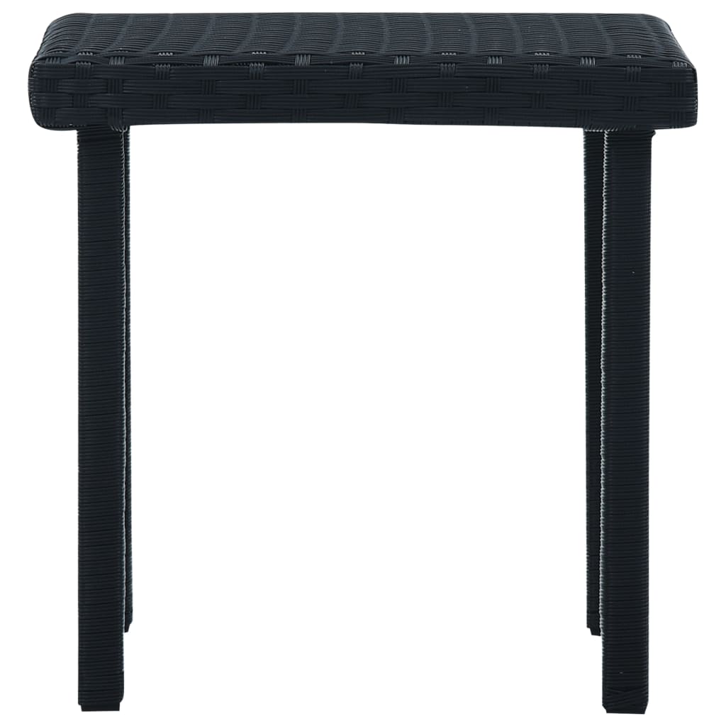 Tuintheetafel 40X40X40 Cm Poly Rattan Zwart