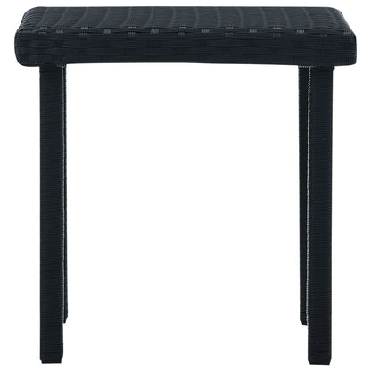 Tuintheetafel 40X40X40 Cm Poly Rattan Zwart