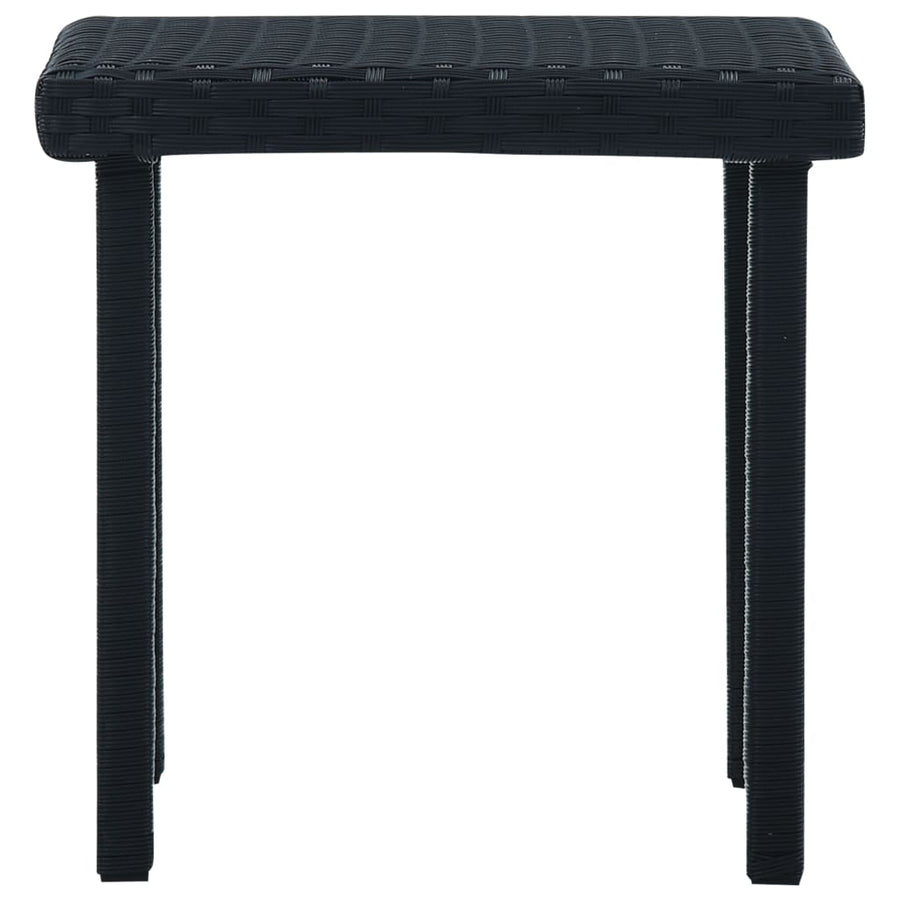 Tuintheetafel 40X40X40 Cm Poly Rattan Zwart
