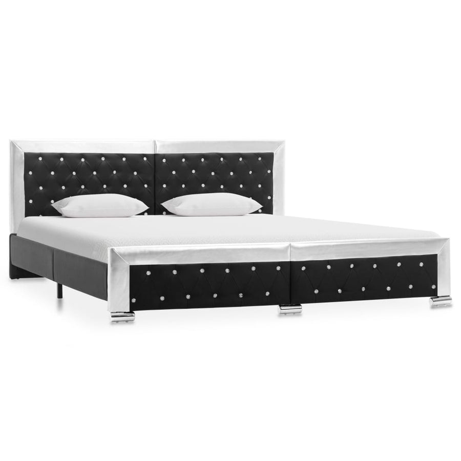 Bedframe kunstleer zwart 180x200 cm