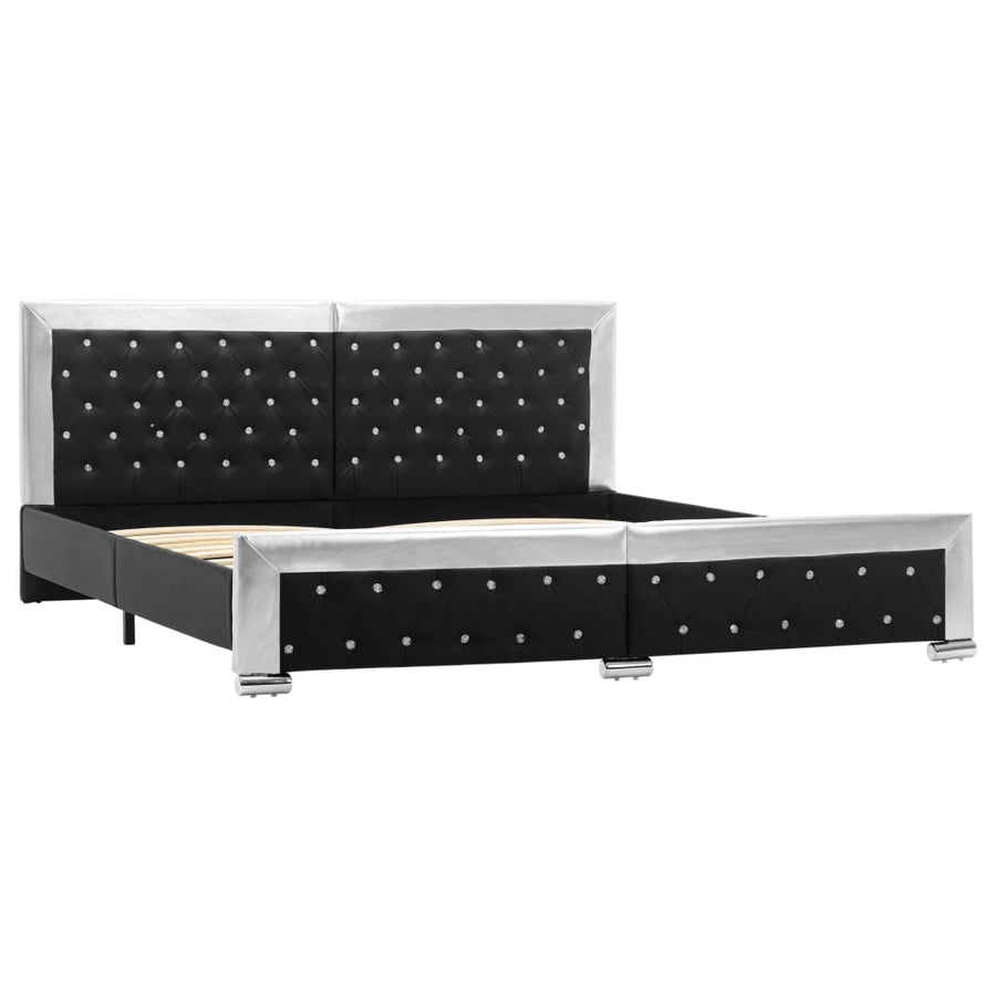 Bedframe kunstleer zwart 180x200 cm