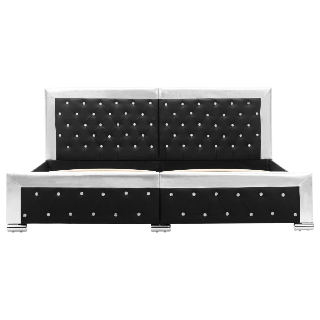 Bedframe kunstleer zwart 180x200 cm
