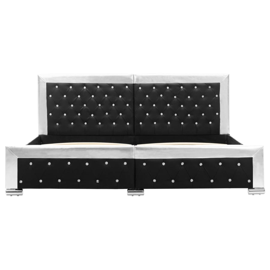 Bedframe kunstleer zwart 180x200 cm