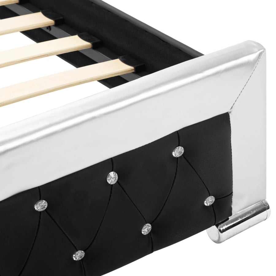 Bedframe kunstleer zwart 180x200 cm