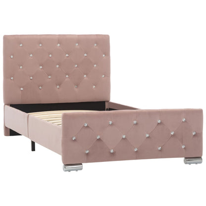 Bedframe Fluweel 90 x 200 cm Roze