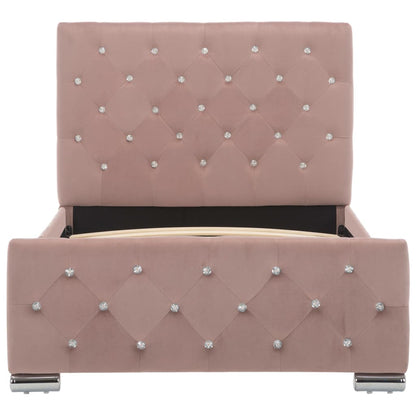 Bedframe Fluweel 90 x 200 cm Roze