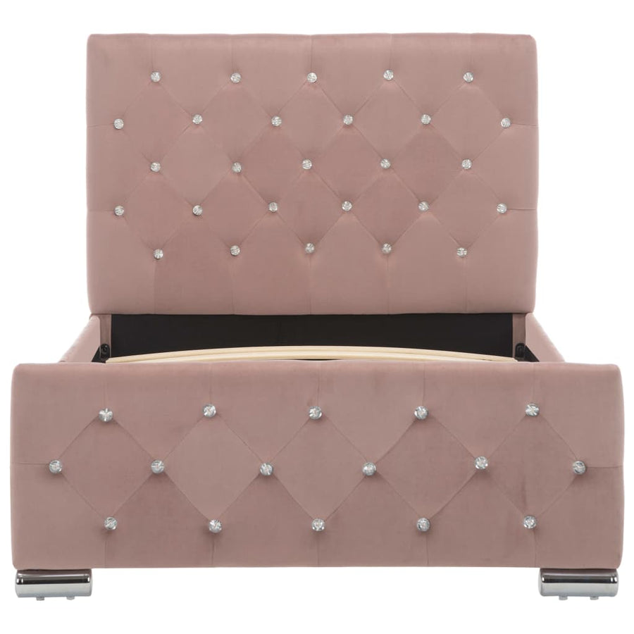 Bedframe Fluweel 90 x 200 cm Roze