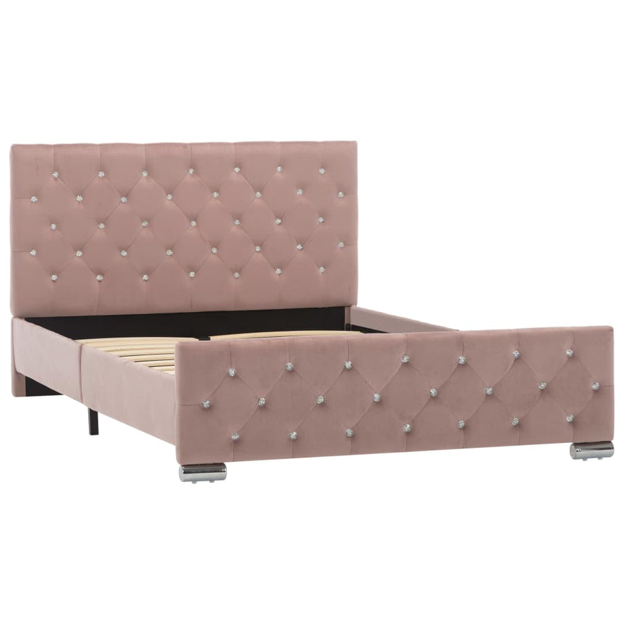Bedframe Fluweel 120 x 200 cm Roze