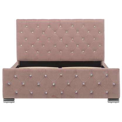 Bedframe Fluweel 120 x 200 cm Roze