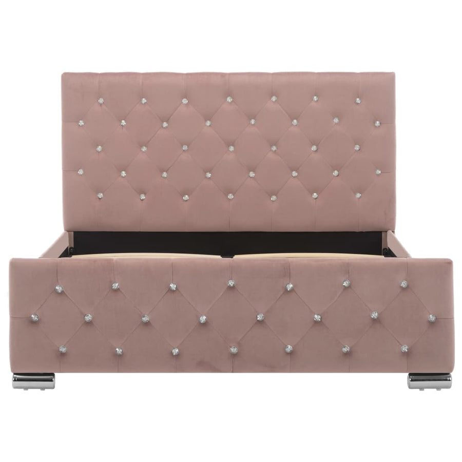 Bedframe Fluweel 120 x 200 cm Roze