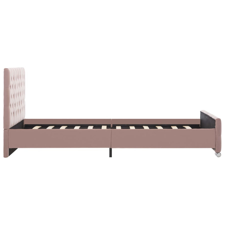 Bedframe Fluweel 120 x 200 cm Roze