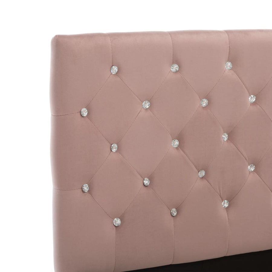 Bedframe Fluweel 140 x 200 cm Roze