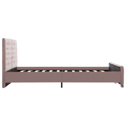 Bedframe Fluweel 160 x 200 cm Roze