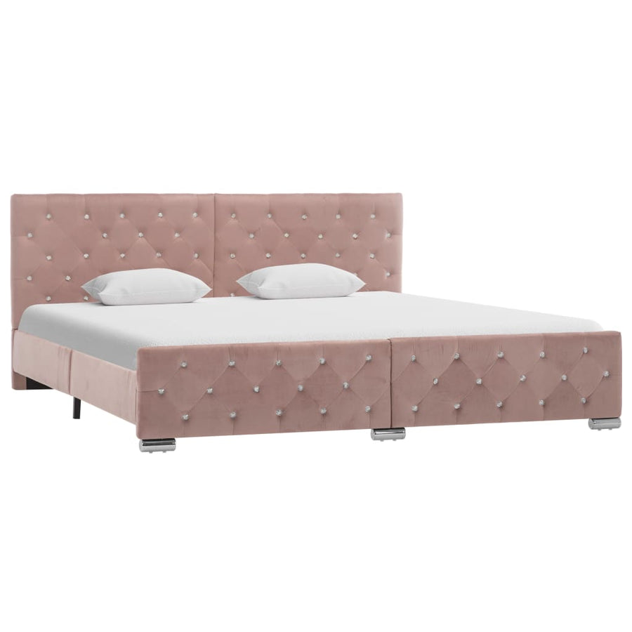 Bedframe Fluweel 180 x 200 cm Roze