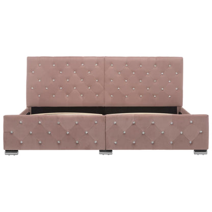 Bedframe Fluweel 180 x 200 cm Roze