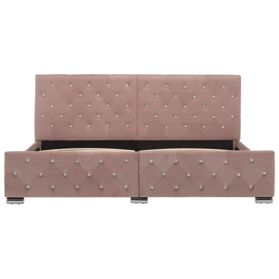 Bedframe Fluweel 180 x 200 cm Roze