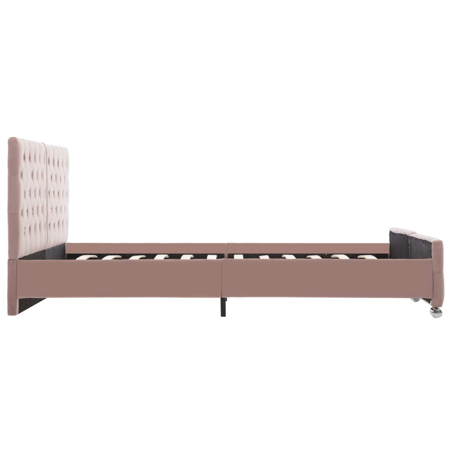Bedframe Fluweel 180 x 200 cm Roze