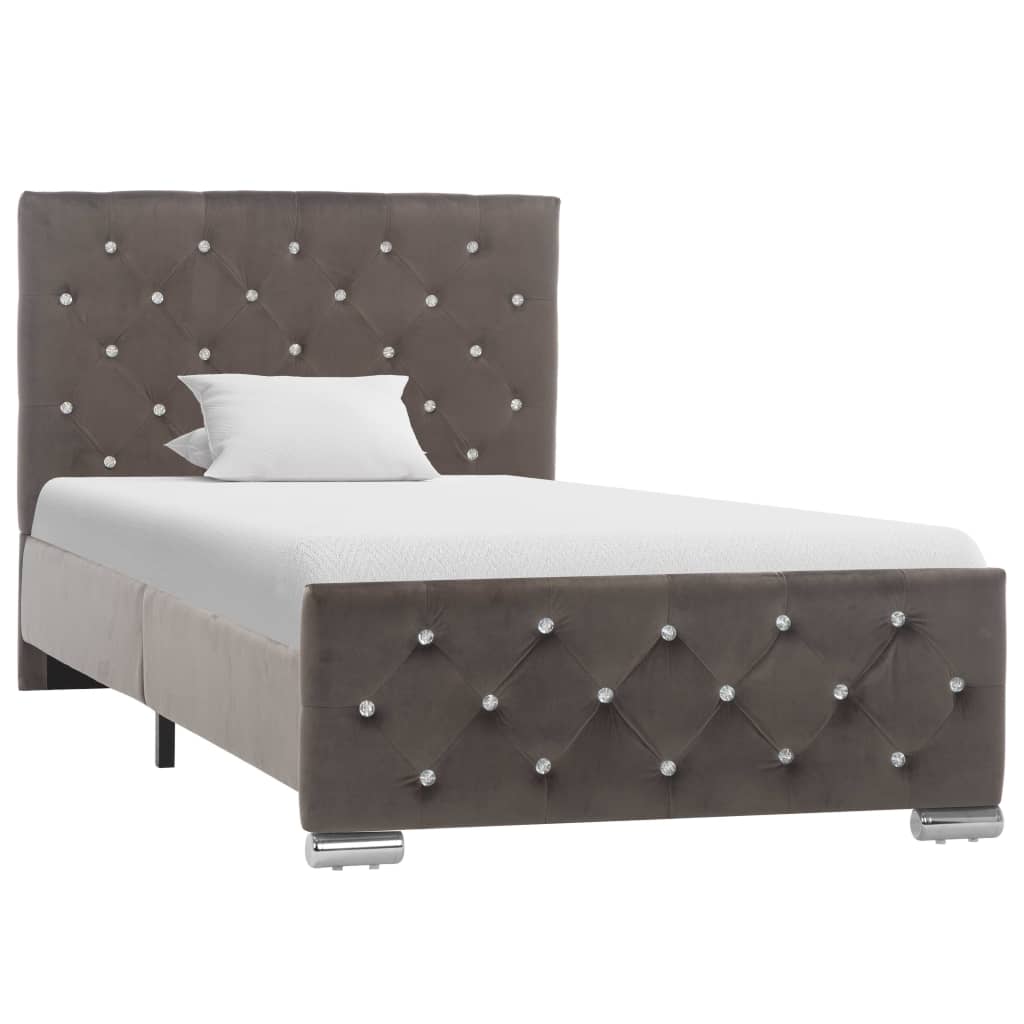Bedframe Fluweel 90 x 200 cm Grijs