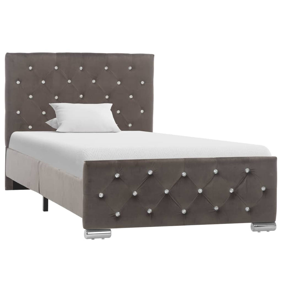 Bedframe Fluweel 90 x 200 cm Grijs