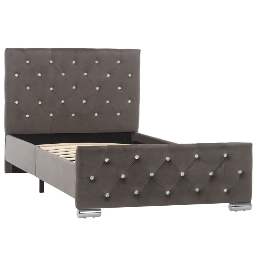 Bedframe Fluweel 90 x 200 cm Grijs