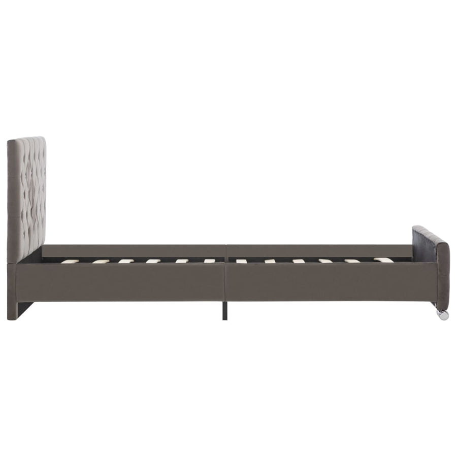 Bedframe Fluweel 90 x 200 cm Grijs